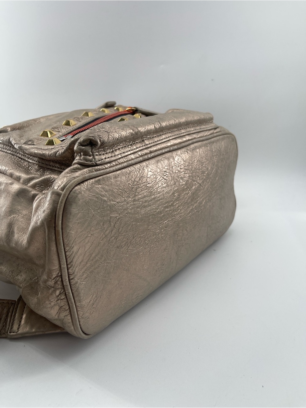 MCM Rucksack Metalic Gold Backpack - Picture 3 of 15
